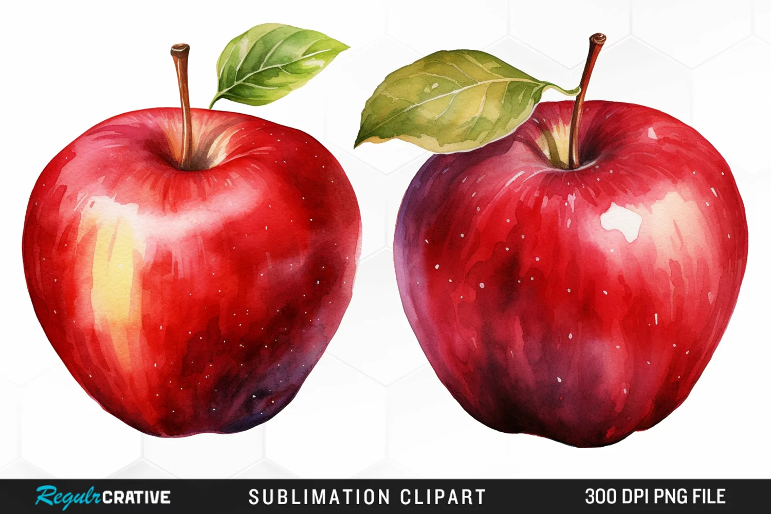 Watercolor Apple Graphics Clipart product image 1