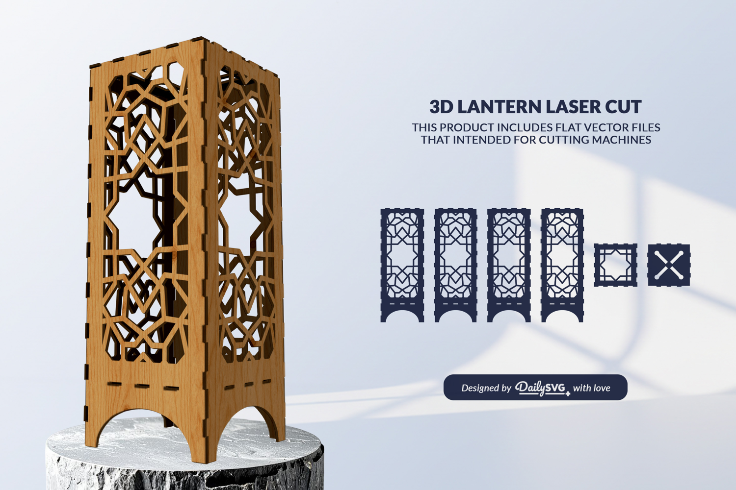 Arabic Lantern SVG | Laser Cut Digital Template product image 1