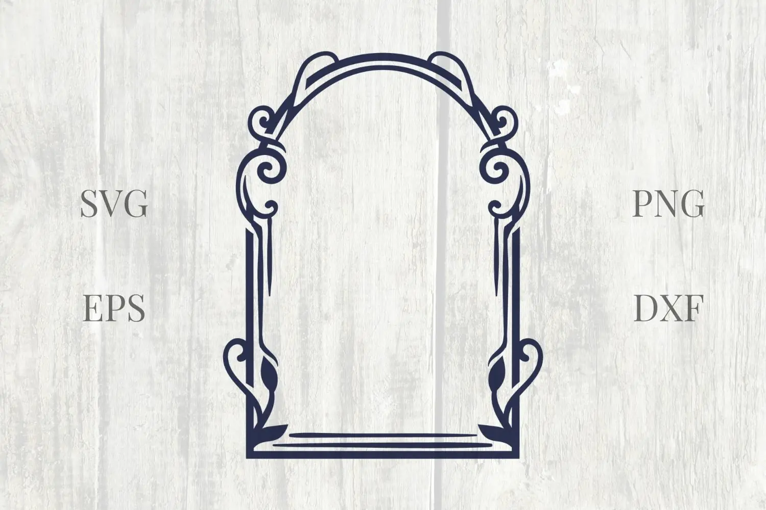 Arch Vintage Wedding Frame SVG