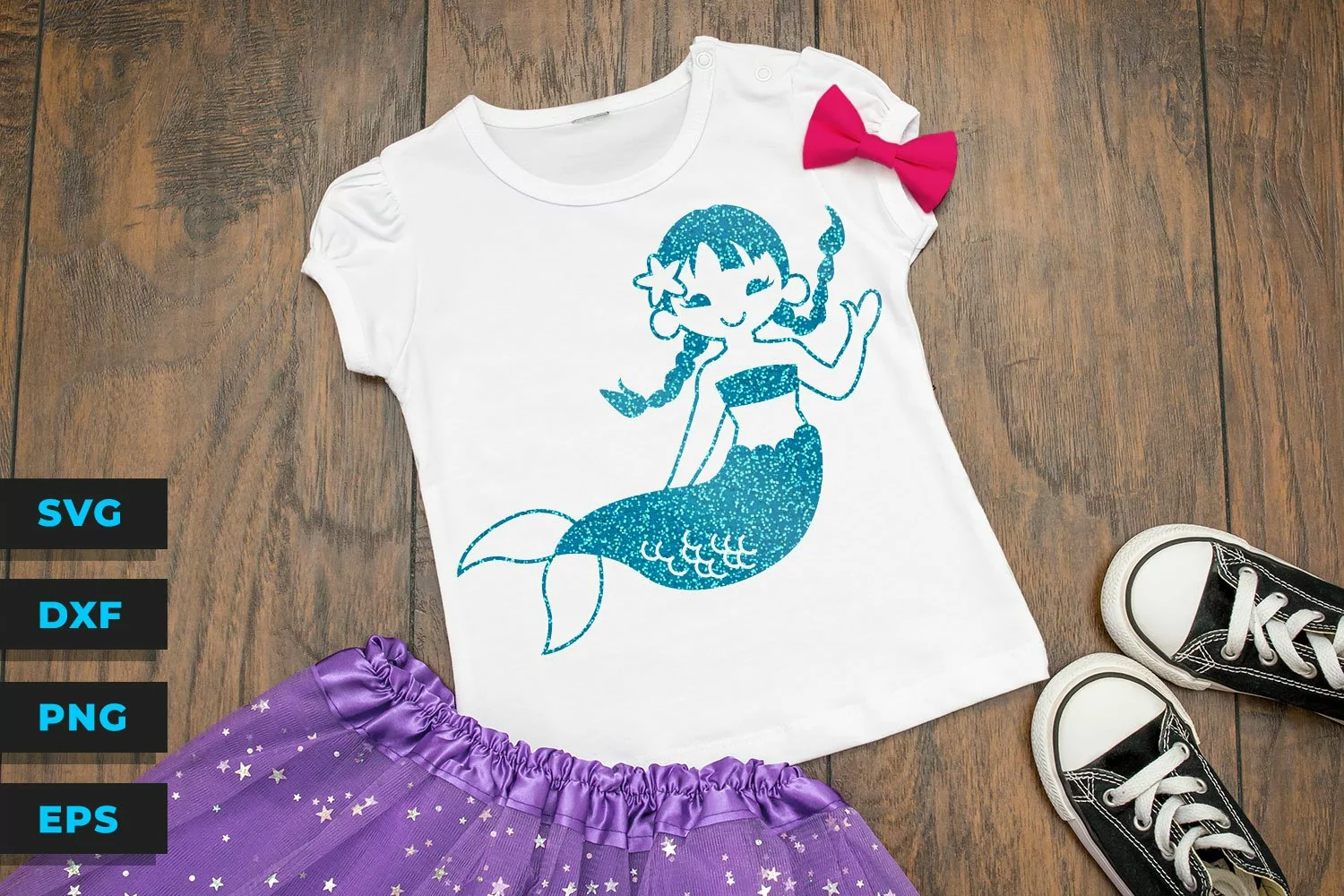Cute Mermaid - Asian - SVG File product image 1