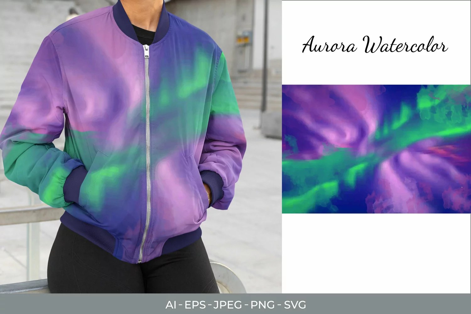 Aurora Watercolor Background product image 1
