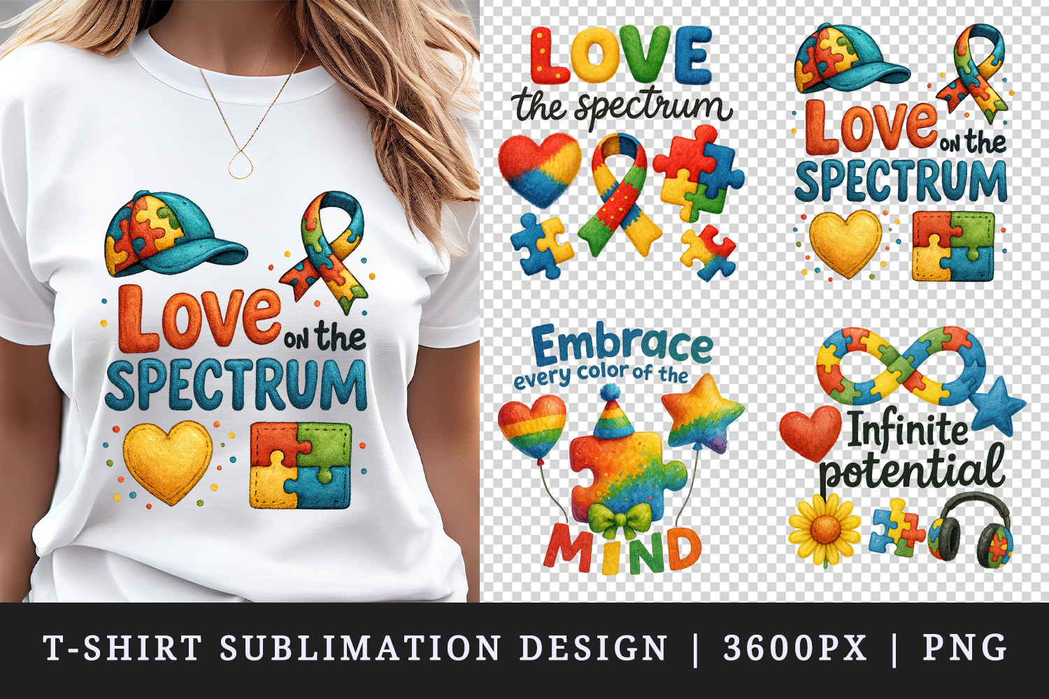 Autism Awareness t-shirt printable sublimation design png product image 1