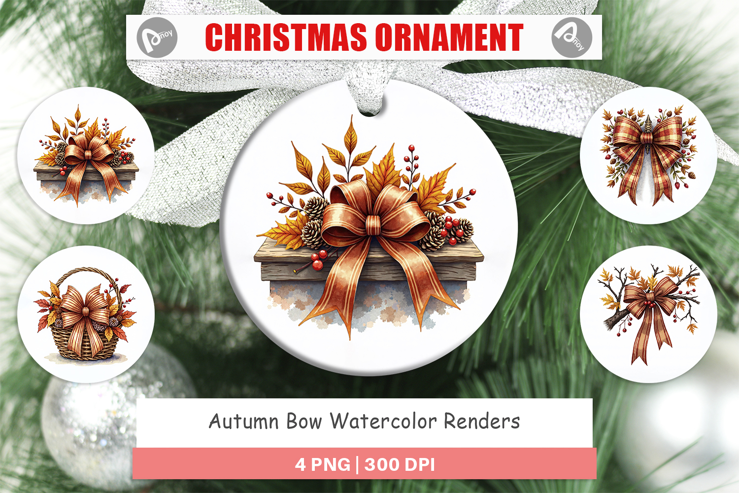 Autumn Bow Ornament product image 1