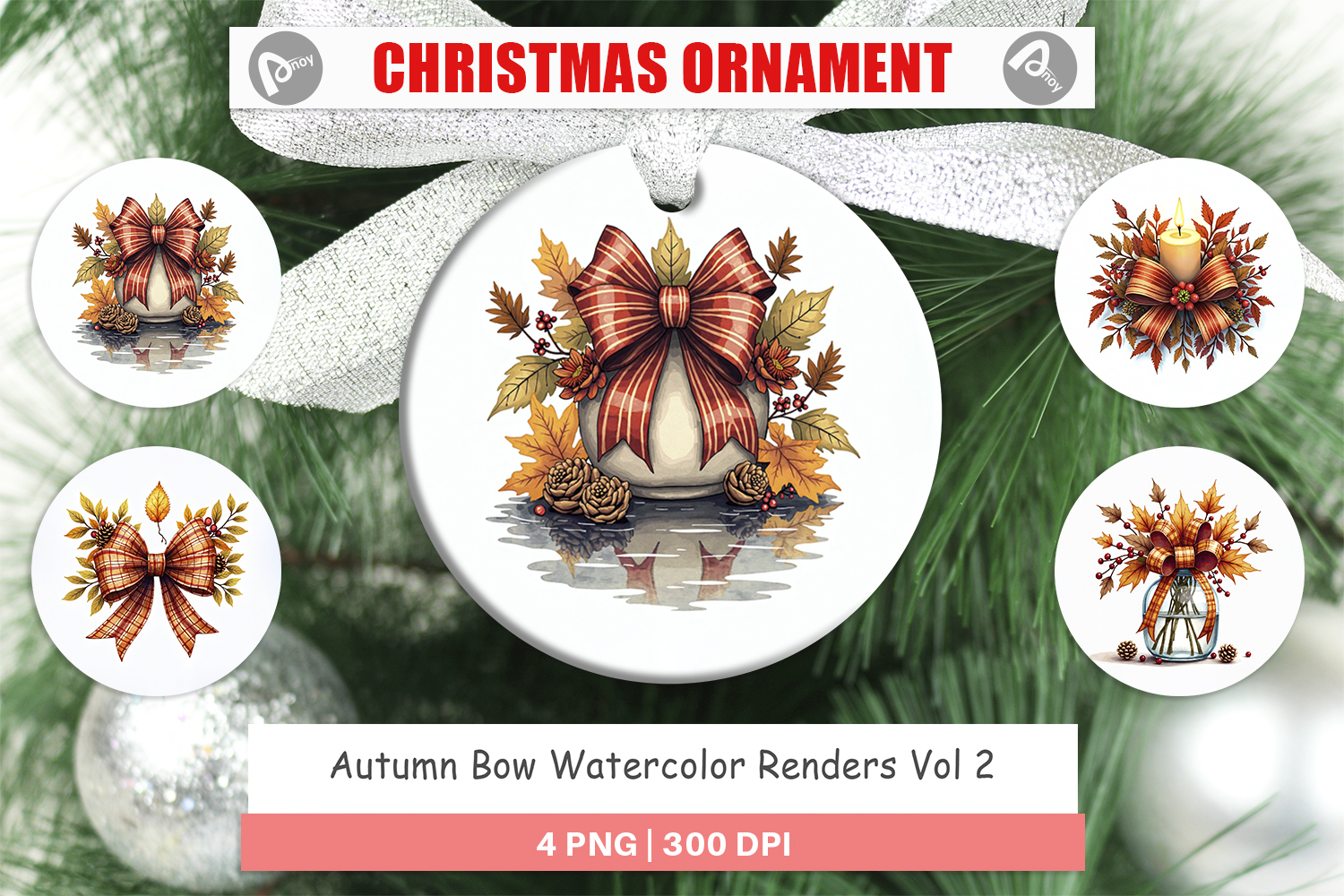 Autumn Bow Ornament product image 1
