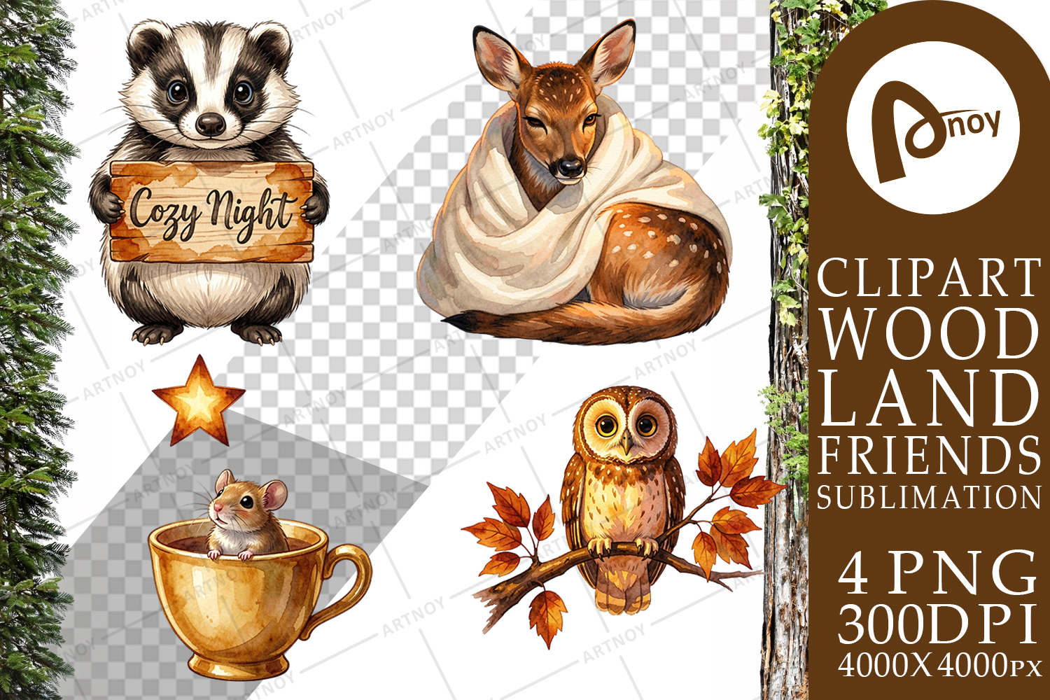 Autumn Ember Hygge Animal Sublimation product image 1