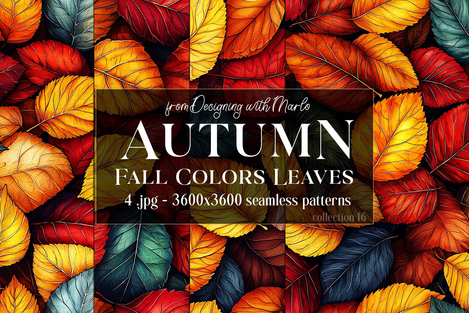 Autumn Patterns, Fall Season Patterns, Fall Colors Leaves 16 product image 1