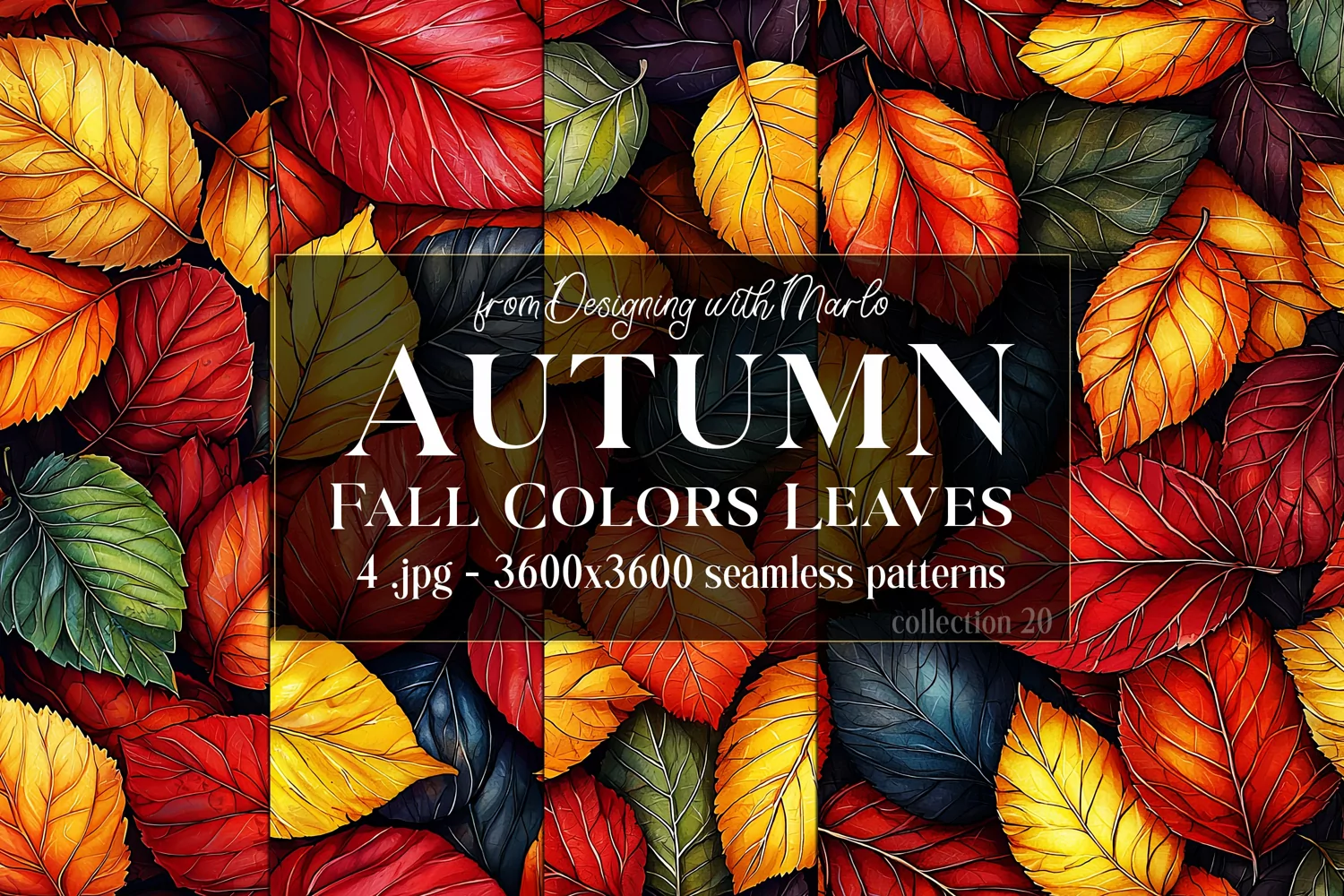 Autumn Patterns, Fall Season Patterns, Fall Colors Leaves 20 product image 1
