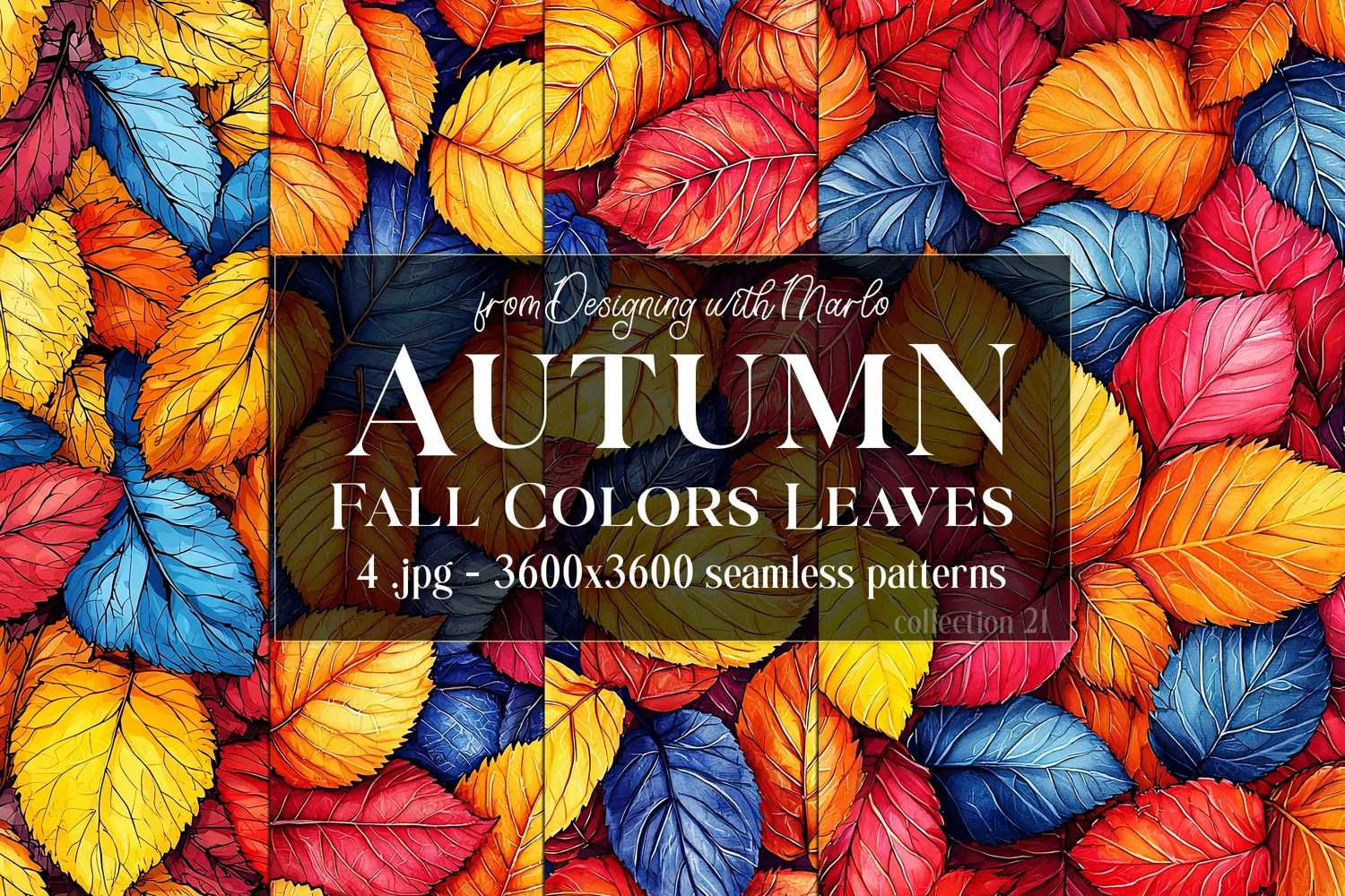 Autumn Patterns, Fall Season Patterns, Fall Colors Leaves 21 product image 1