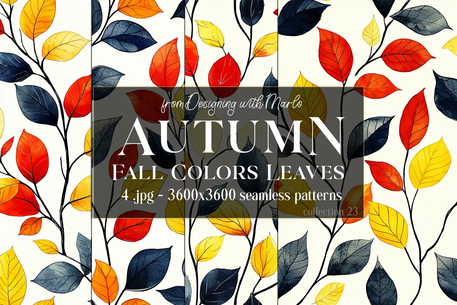 Autumn Patterns, Fall Season Patterns, Fall Colors Leaves 23 product image 1