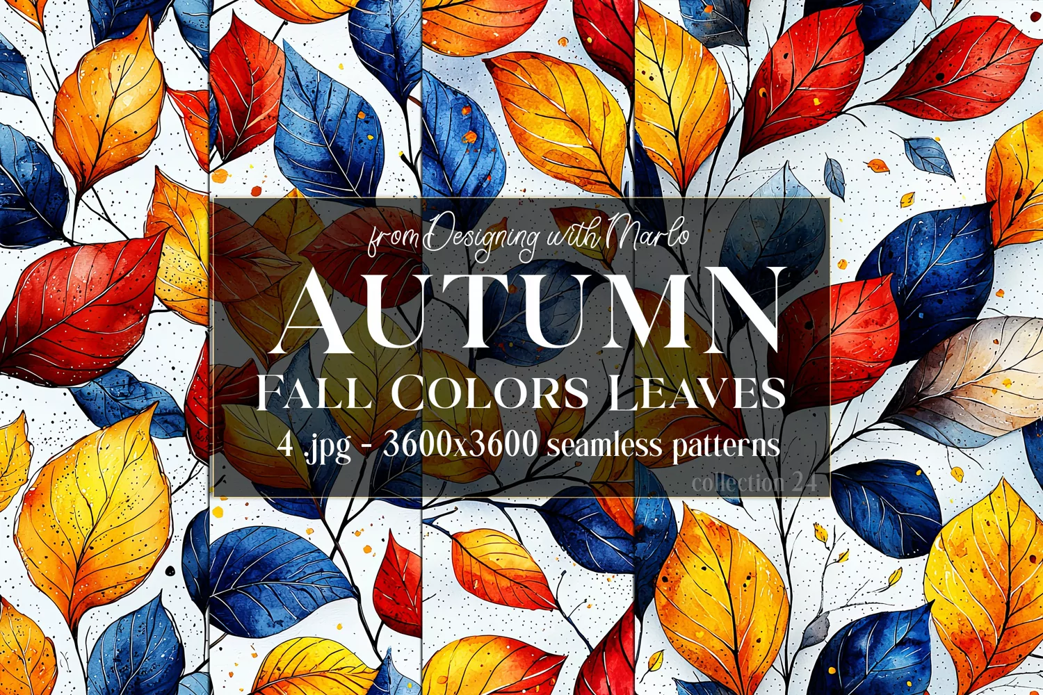 Autumn Patterns, Fall Season Patterns, Fall Colors Leaves 24 product image 1