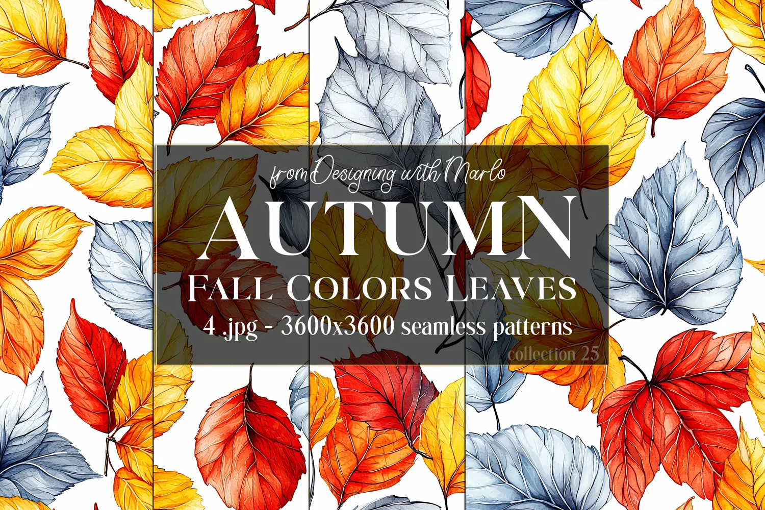 Autumn Patterns, Fall Season Patterns, Fall Colors Leaves 25 product image 1