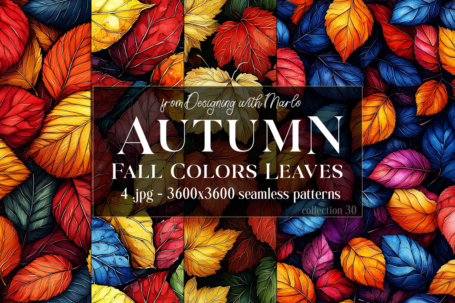 Autumn Patterns, Fall Season Patterns, Fall Colors Leaves 30 product image 1