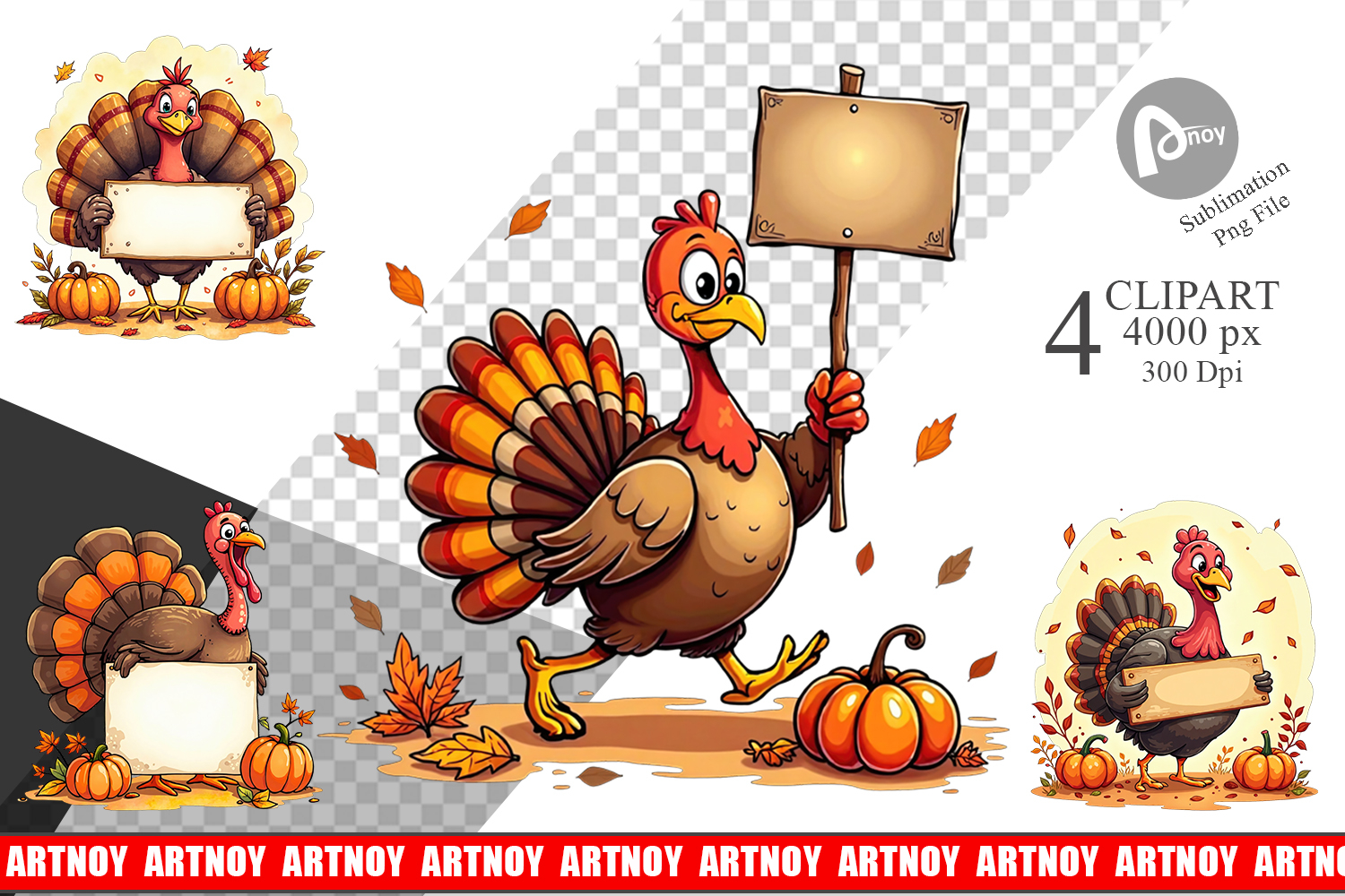 Autumn Turkey Clipart product image 1