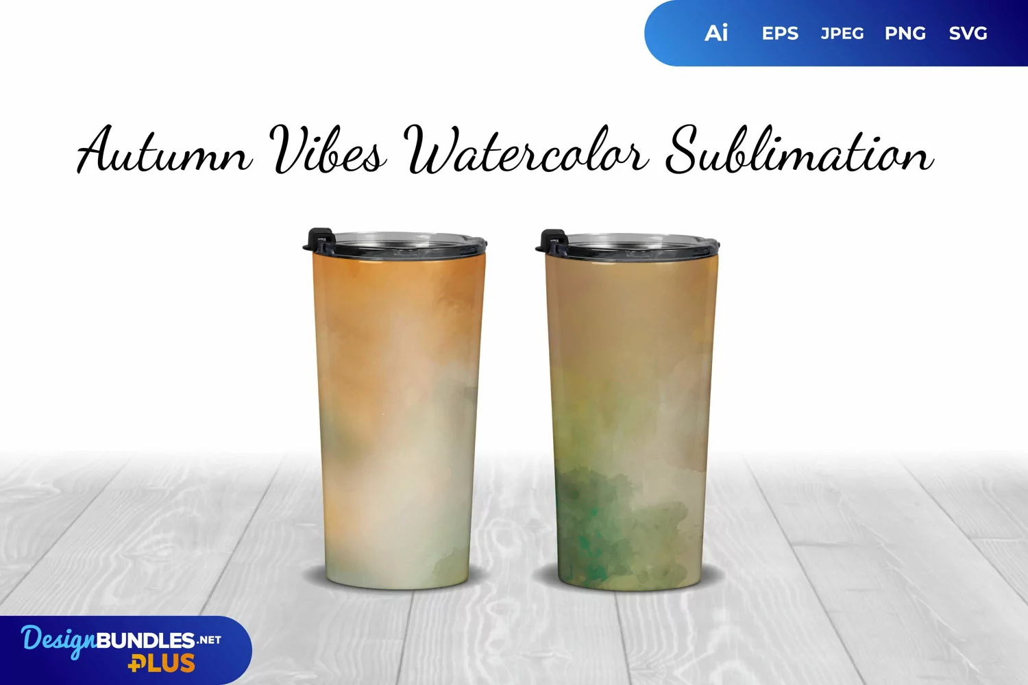 Autumn Vibes Sublimation Tumbler Wrap Design product image 1
