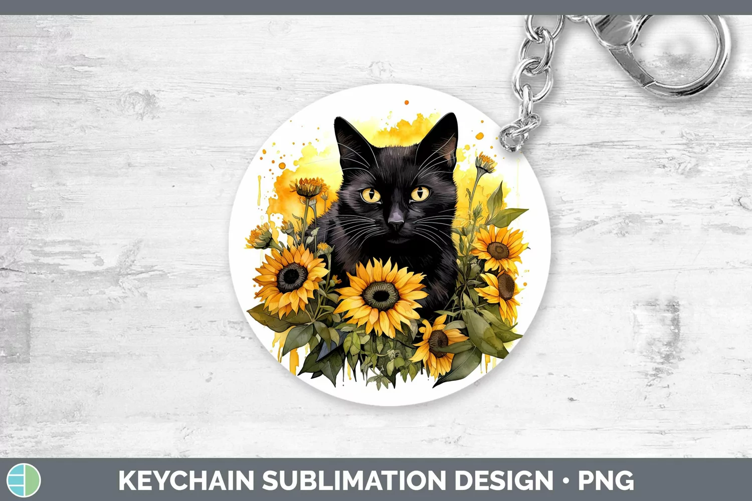 GorgeousAutumn Watercolor Keychain design.