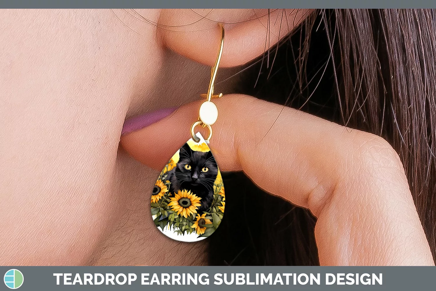 GorgeousAutumn Watercolor Teardrop Earrings design.