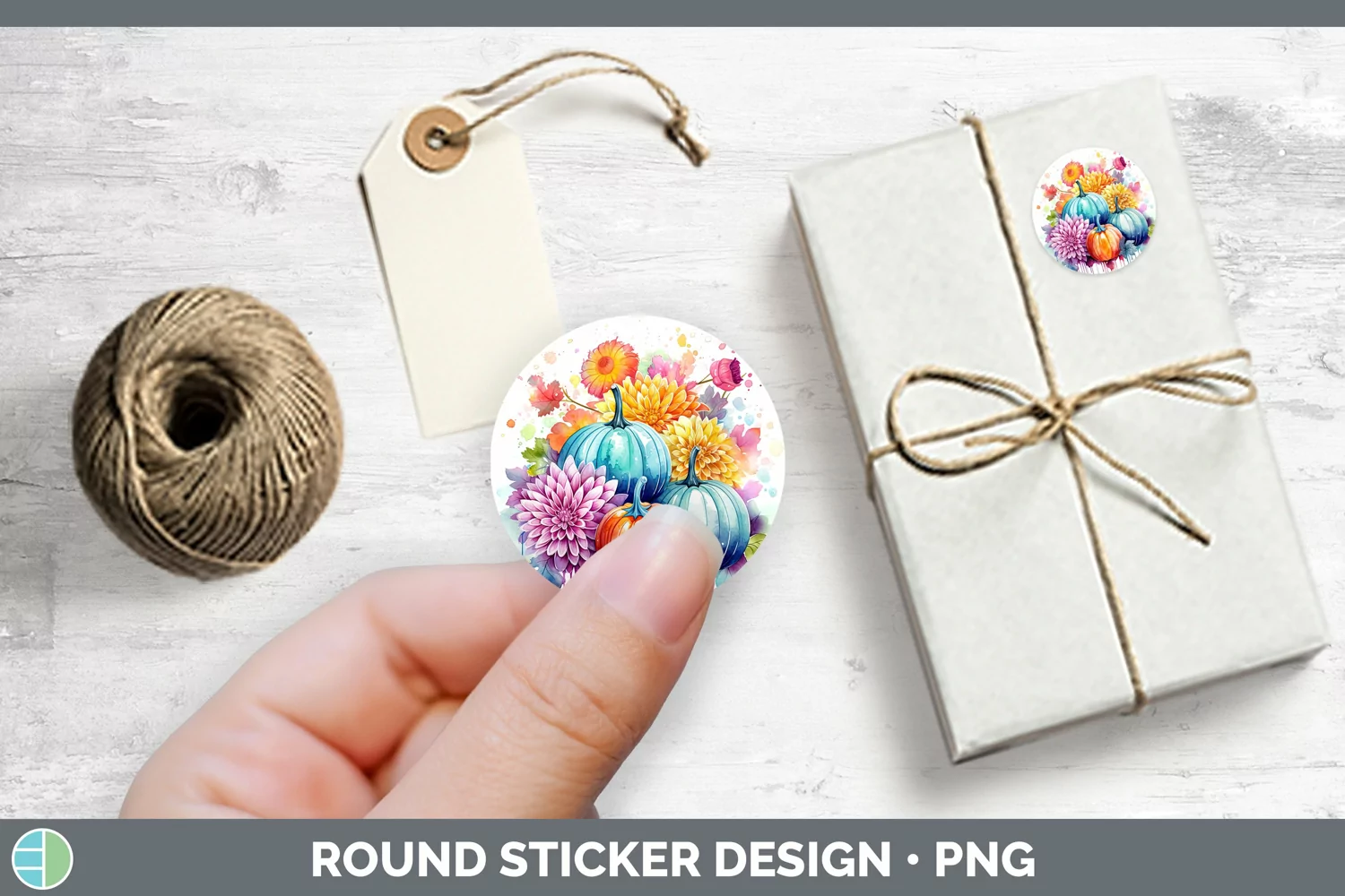 GorgeousAutumn Watercolor Stickers design.