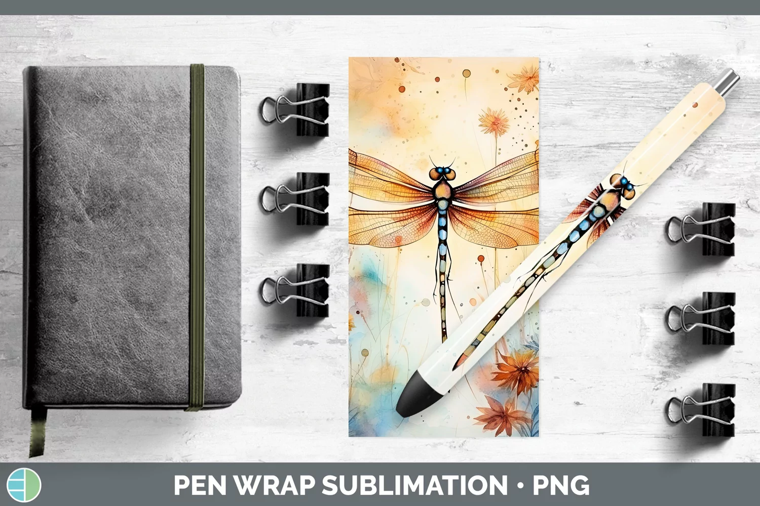 GorgeousAutumn Watercolor Pen Wrap design.