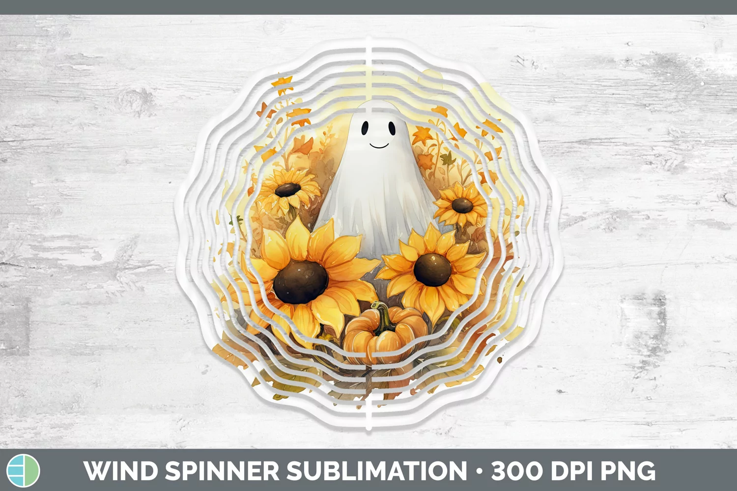 GorgeousAutumn Watercolor Wind Spinner design.