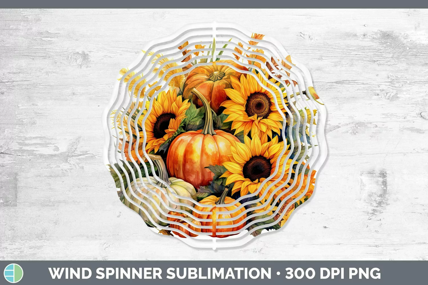 GorgeousAutumn Watercolor Wind Spinner design.