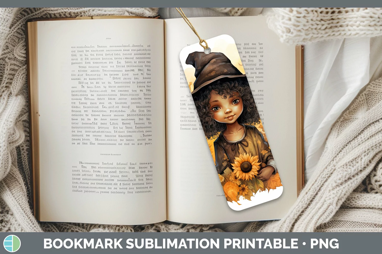 GorgeousAutumn Watercolor Bookmark design.