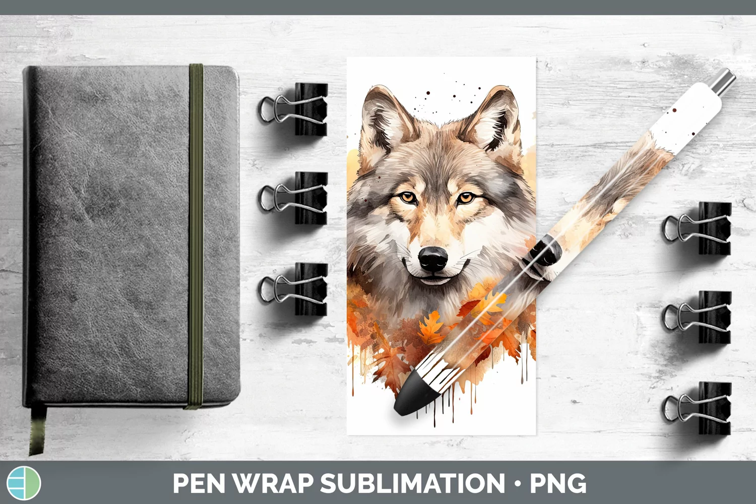 GorgeousAutumn Watercolor Pen Wrap design.