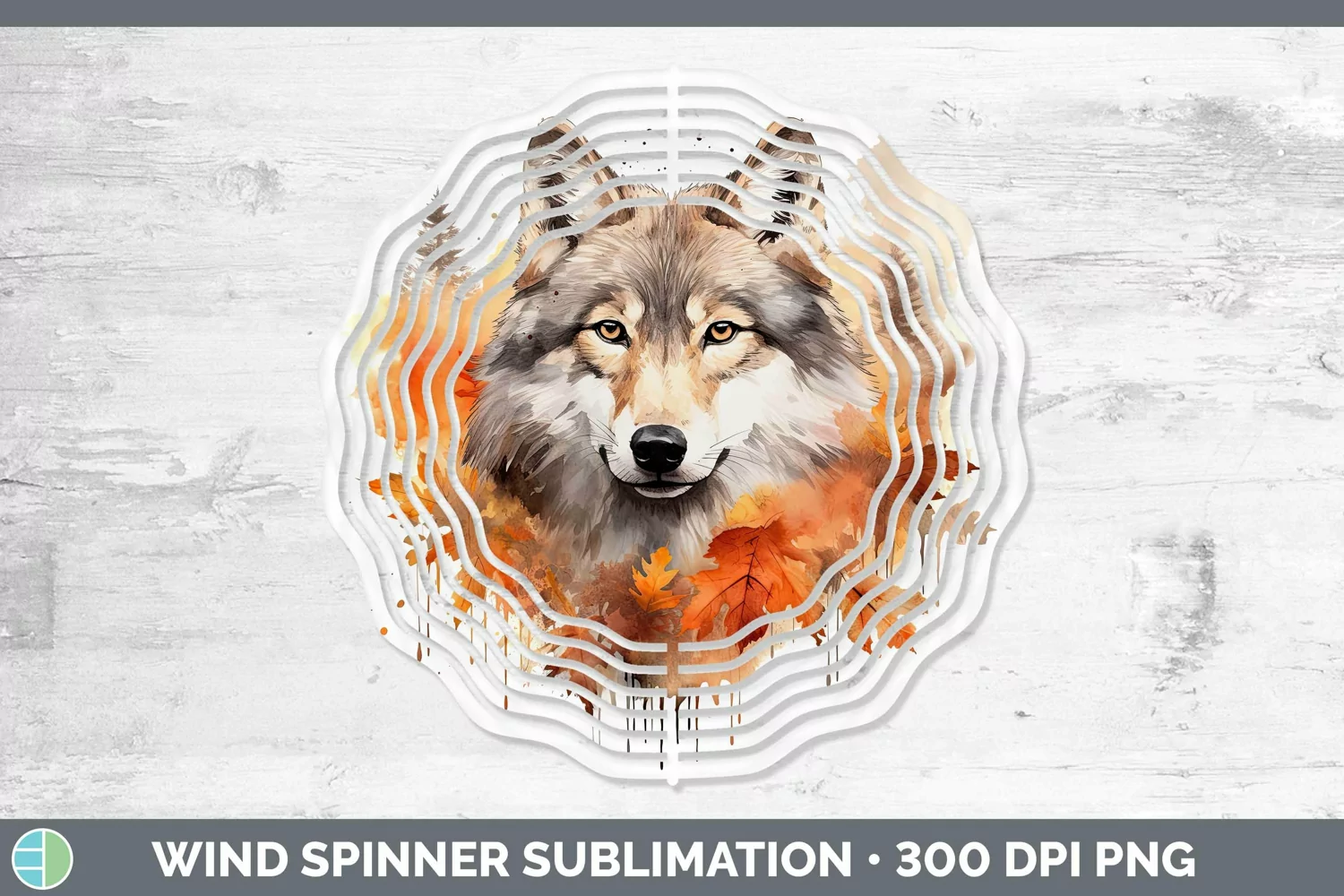 GorgeousAutumn Watercolor Wind Spinner design.