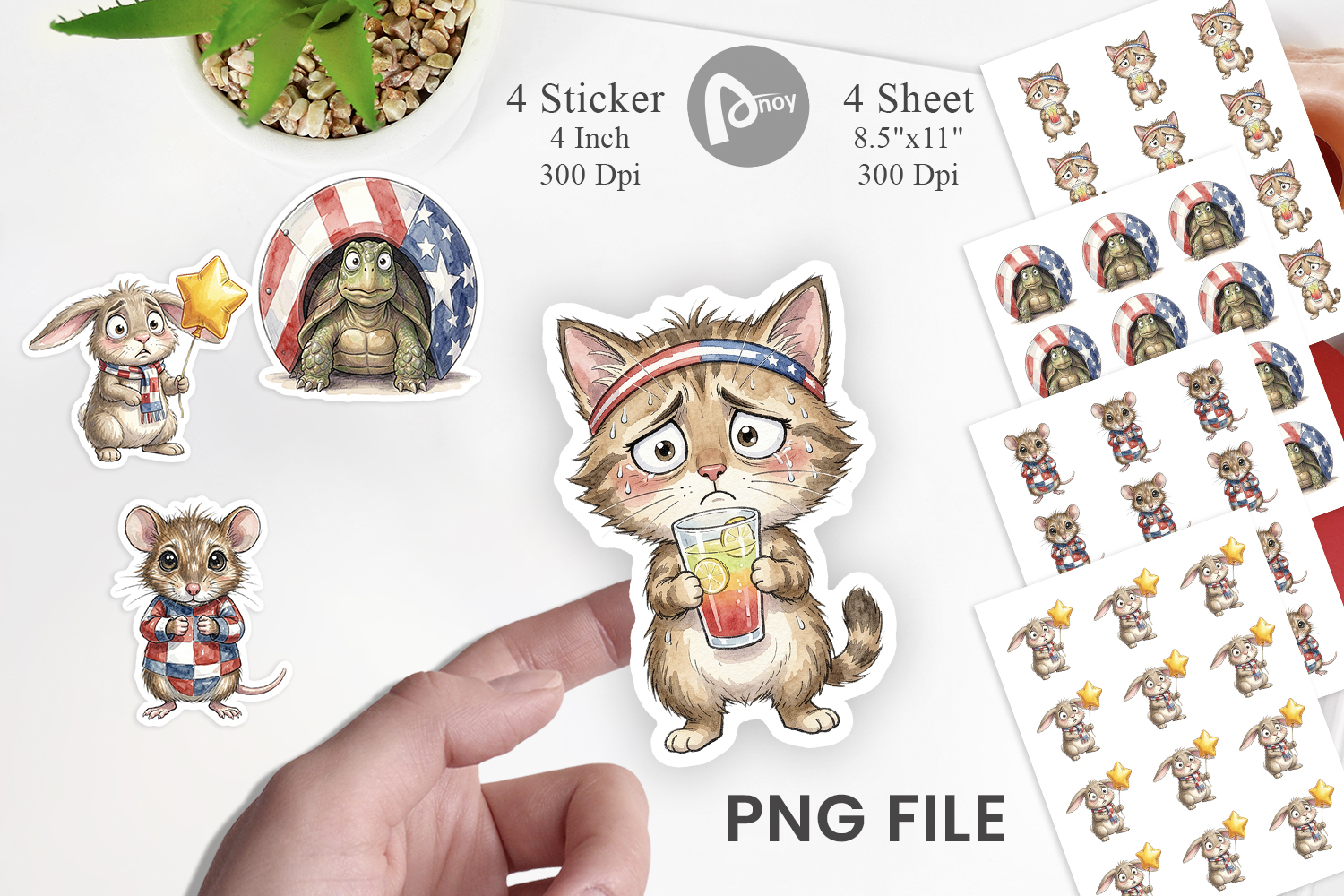 Awkward Patriotic Animals Sticker product image 1