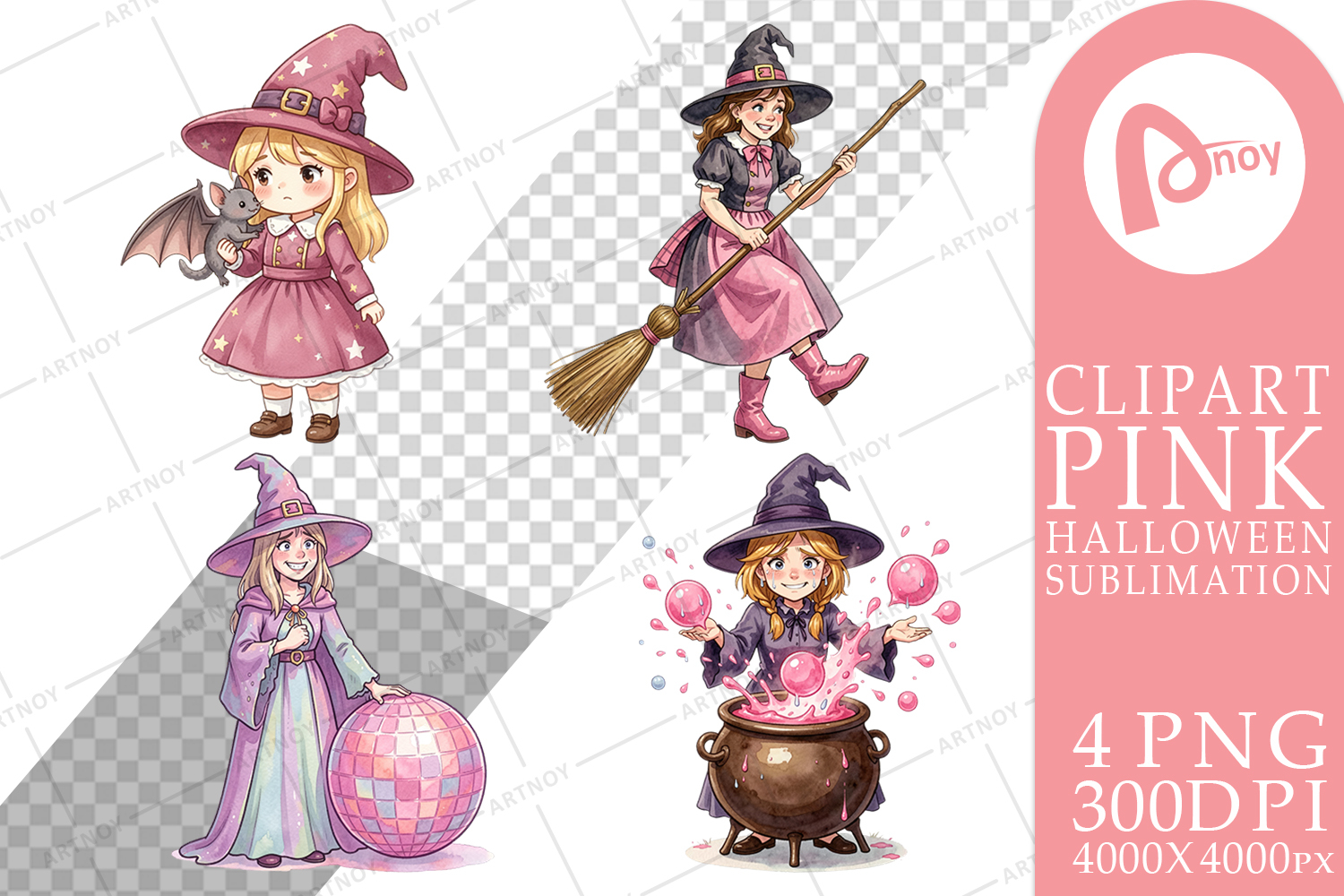 Awkward Pink Witch Sublimation product image 1