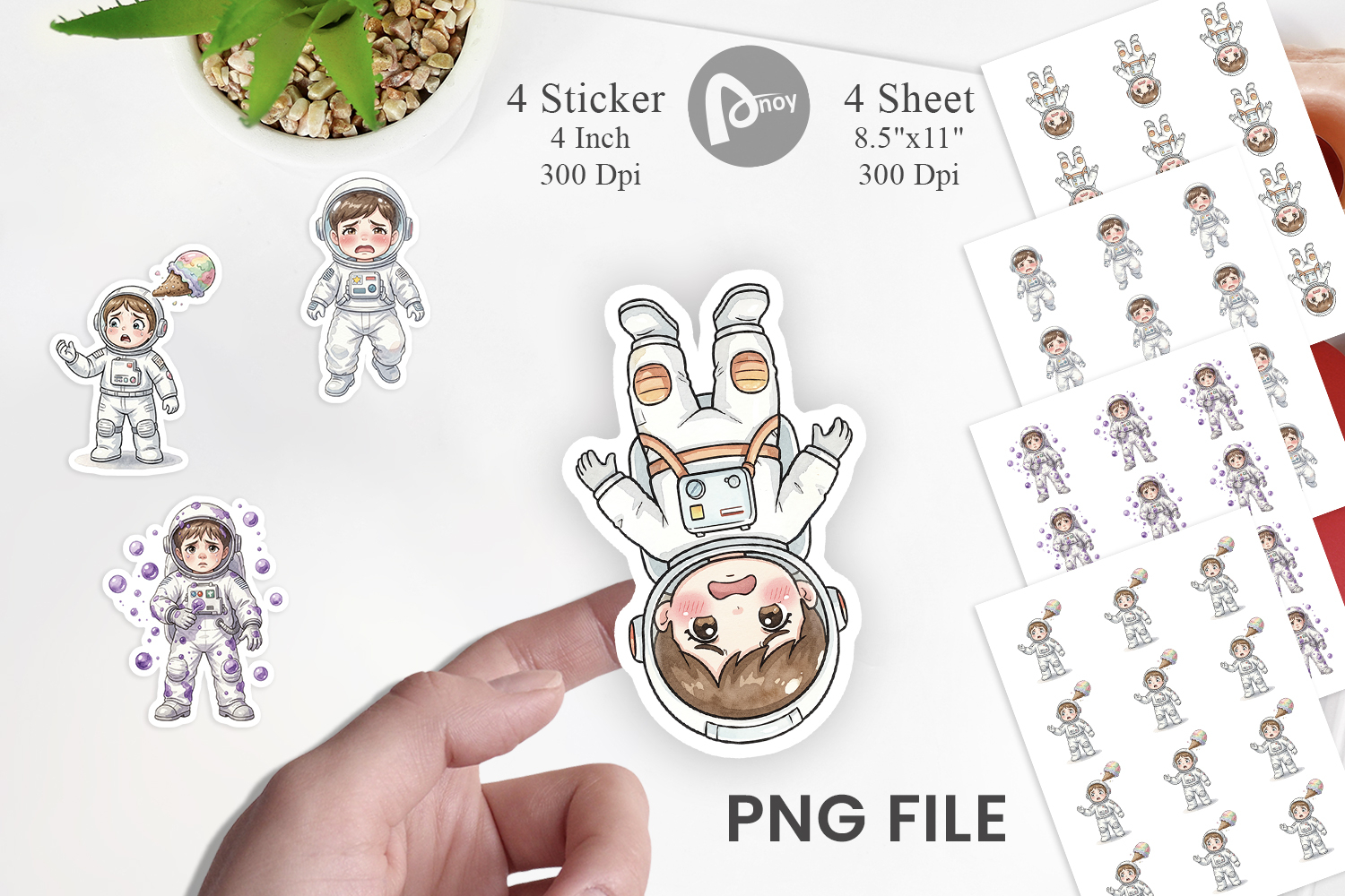 Awkward Space Kid Sticker product image 1