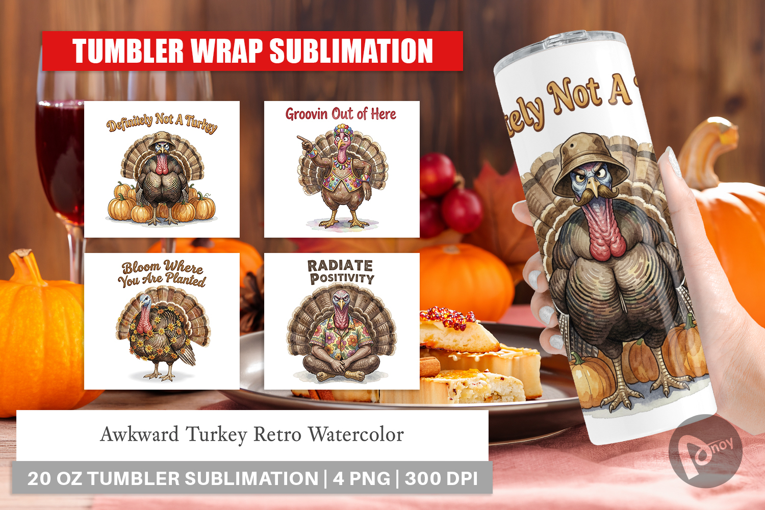 Awkward Turkey Retro Tumbler product image 1