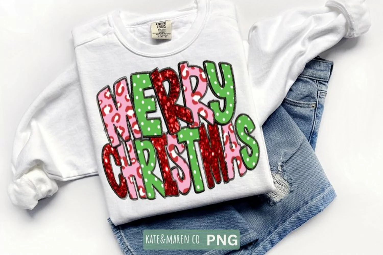 Merry Christmas PNG | Pink Christmas PNG | Girl Christmas product image 1