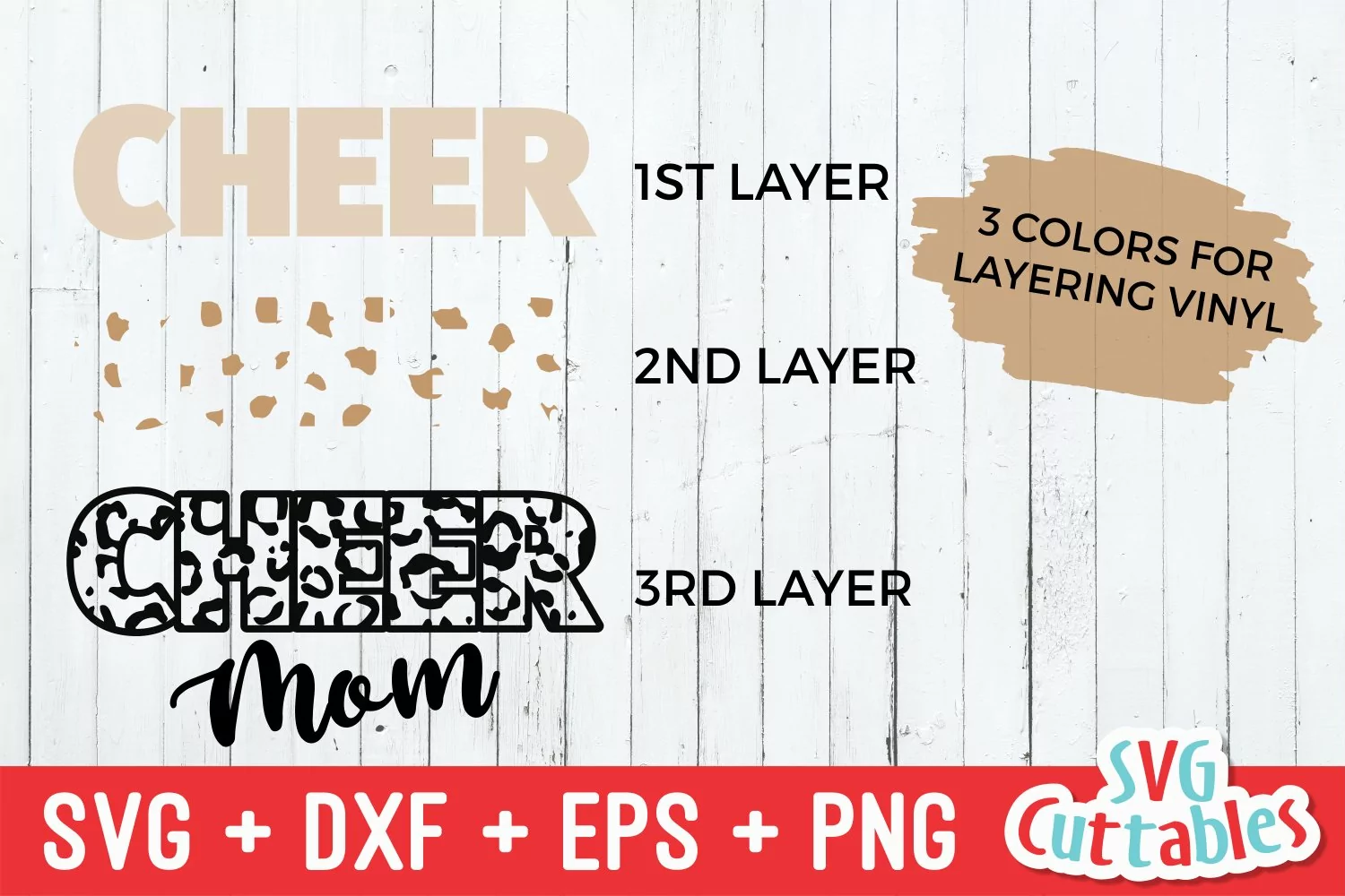 Cheer SVG | Cheer Mom Leopard Print | Shirt Design product image 1