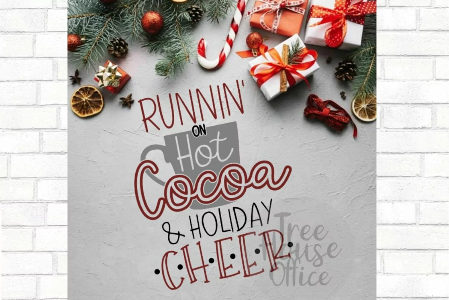 Funny Christmas Saying Hot Cocoa Christmas Cheer SVG DXF PNG product image 1
