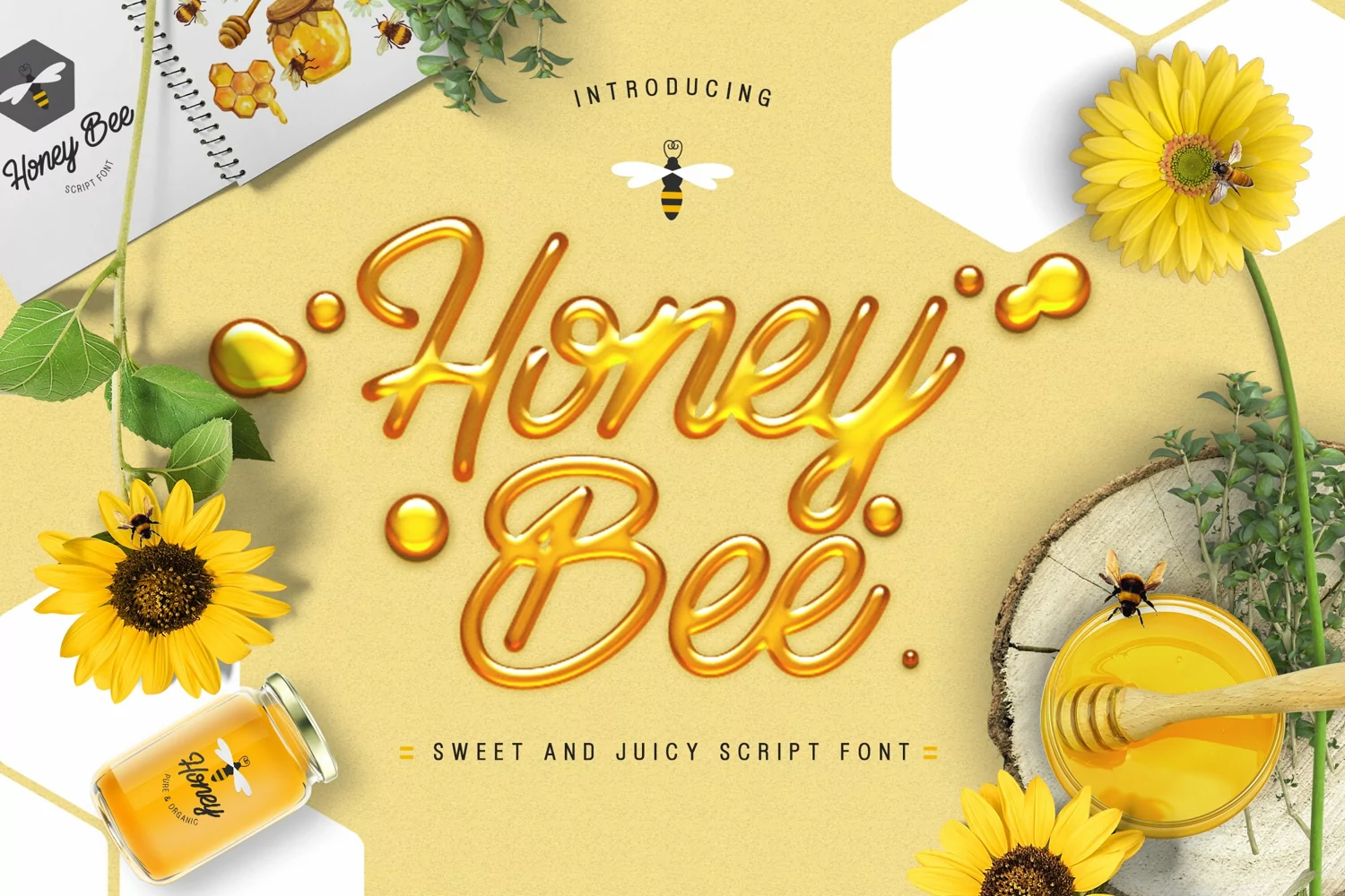 Honey Bee - A Sweetly Vibrant Typeface Font product image 1