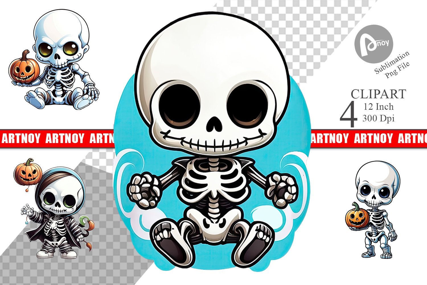 Baby Skeleton Clipart - Design Bundles