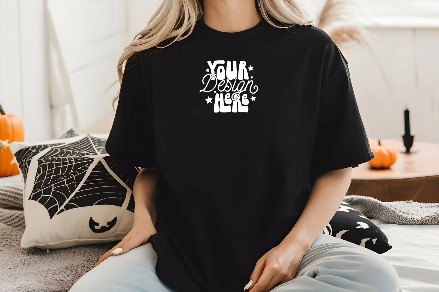 Back mockup, Black Comfort Colors C1717 Mockup, Comfort product image 1