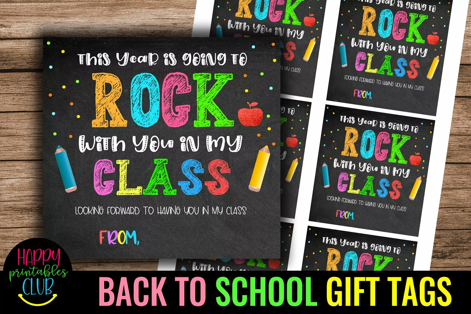 This Year is Going to Rock With You-Back to School Tags product image 1