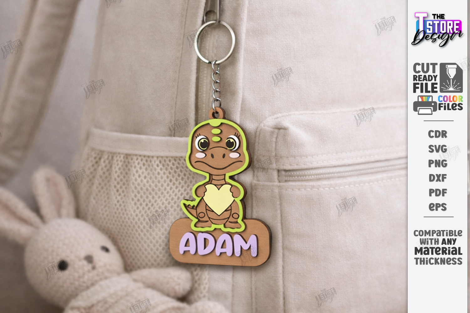 Backpack Tag Laser Cut | Keychains SVG | Name Tag | Bag Tag product image 1
