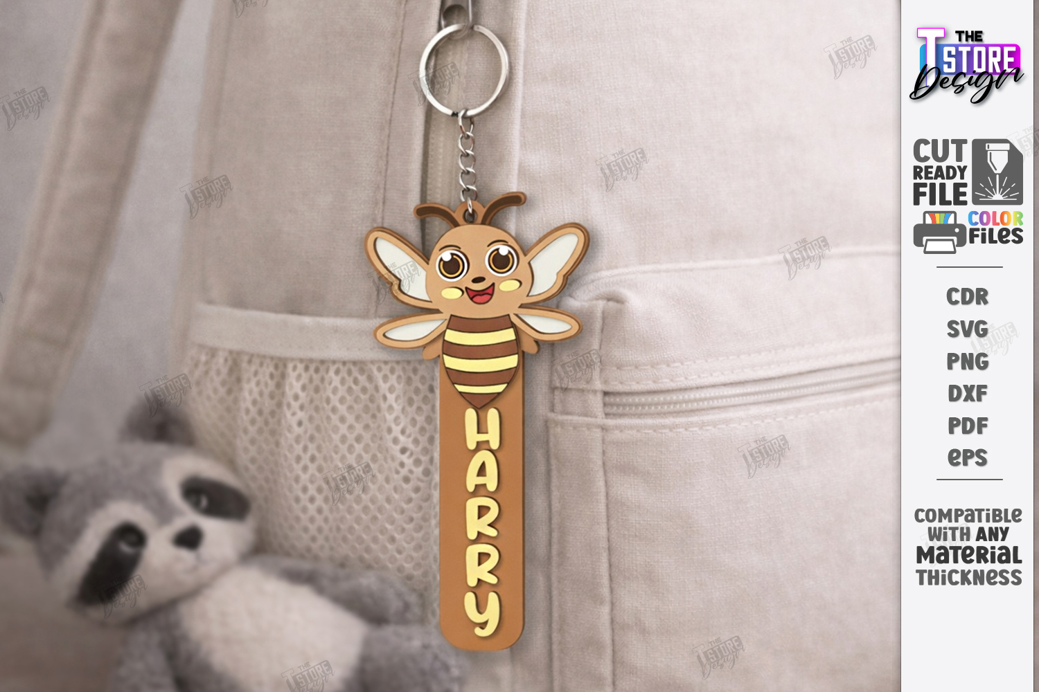 Backpack Tag Laser Cut | Keychains SVG | Name Tag | Bag Tag product image 1