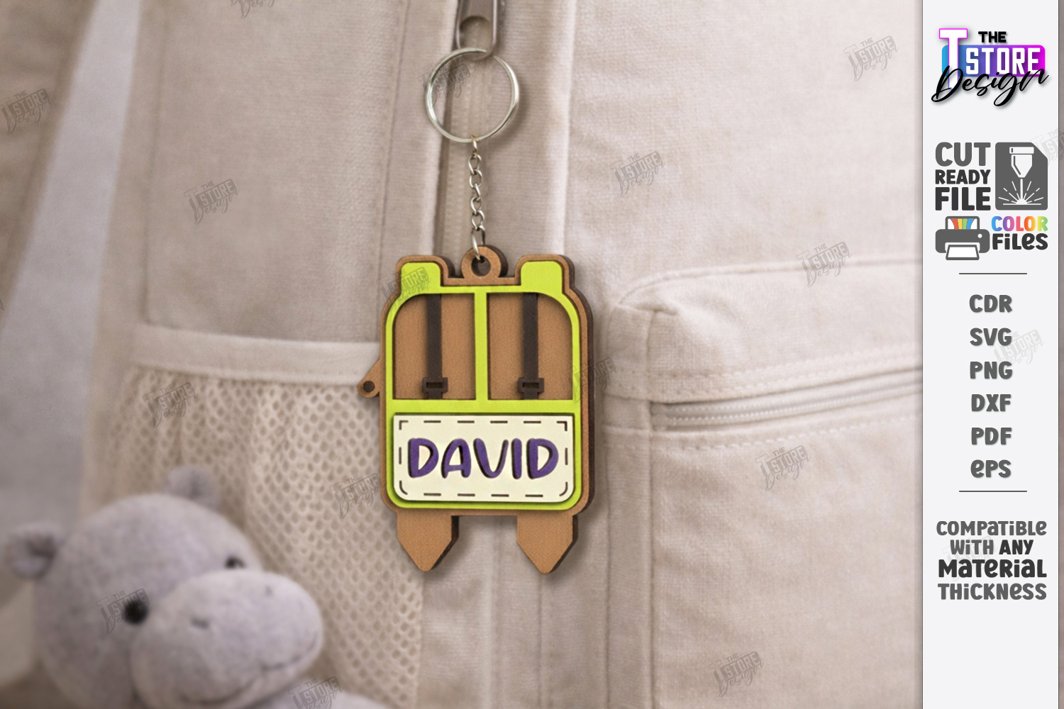 Backpack Tag Laser Cut | Keychains SVG | Name Tag | Bag Tag product image 1