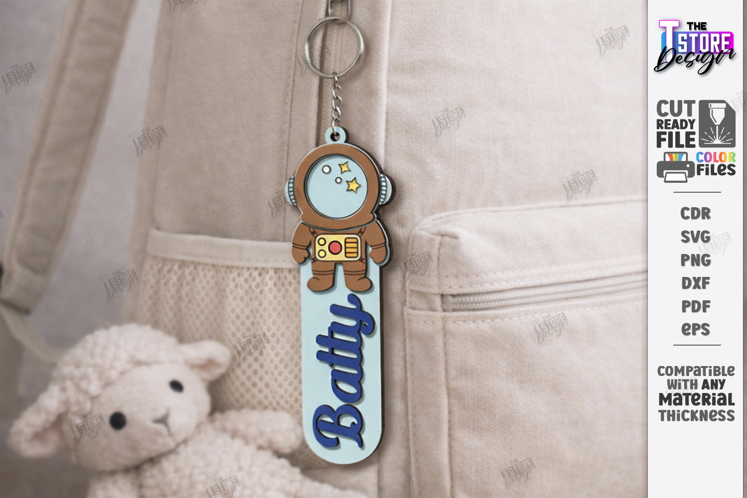 Backpack Tag Laser Cut | Keychains SVG | Name Tag | Bag Tag product image 1