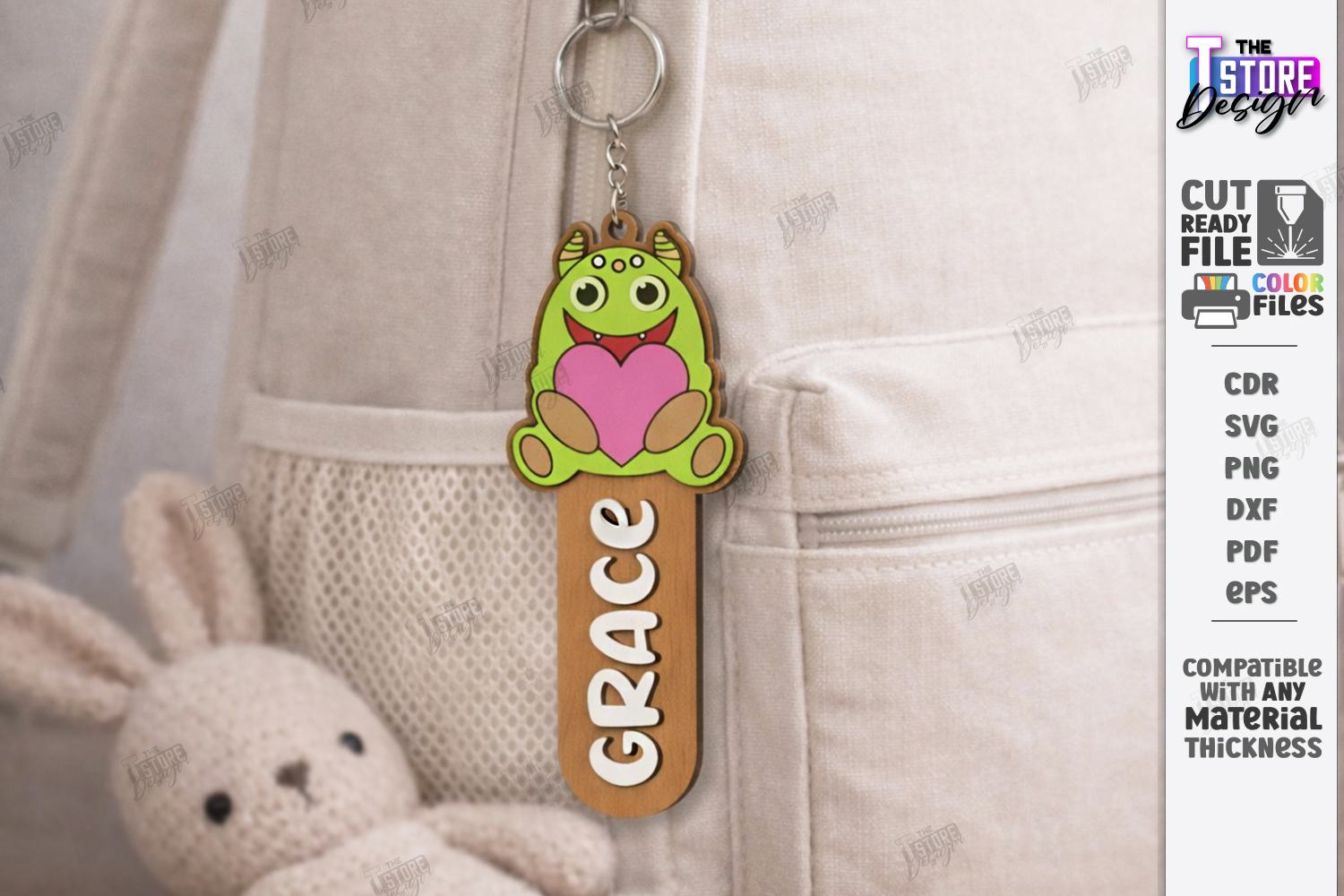 Backpack Tag Laser Cut | Keychains SVG | Name Tag | Bag Tag product image 1
