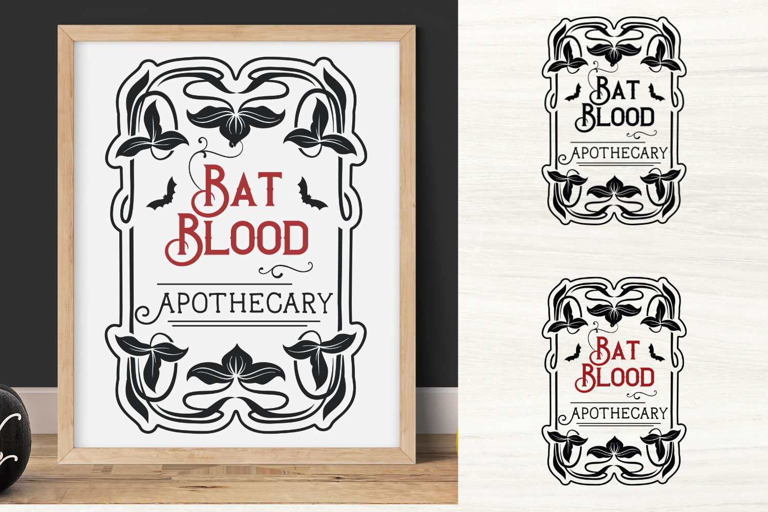 Bat Blood Apothecary SVG Signs product image 1