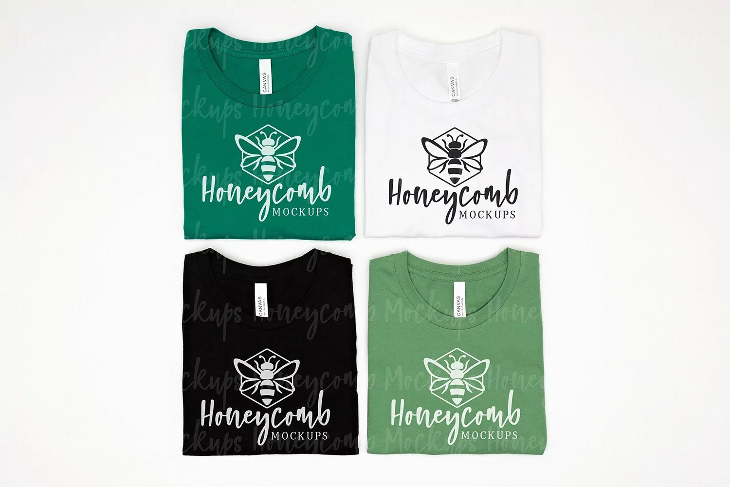 St Patricks Day Mockup, Bella canvas 3001 Group Mockup product image 1