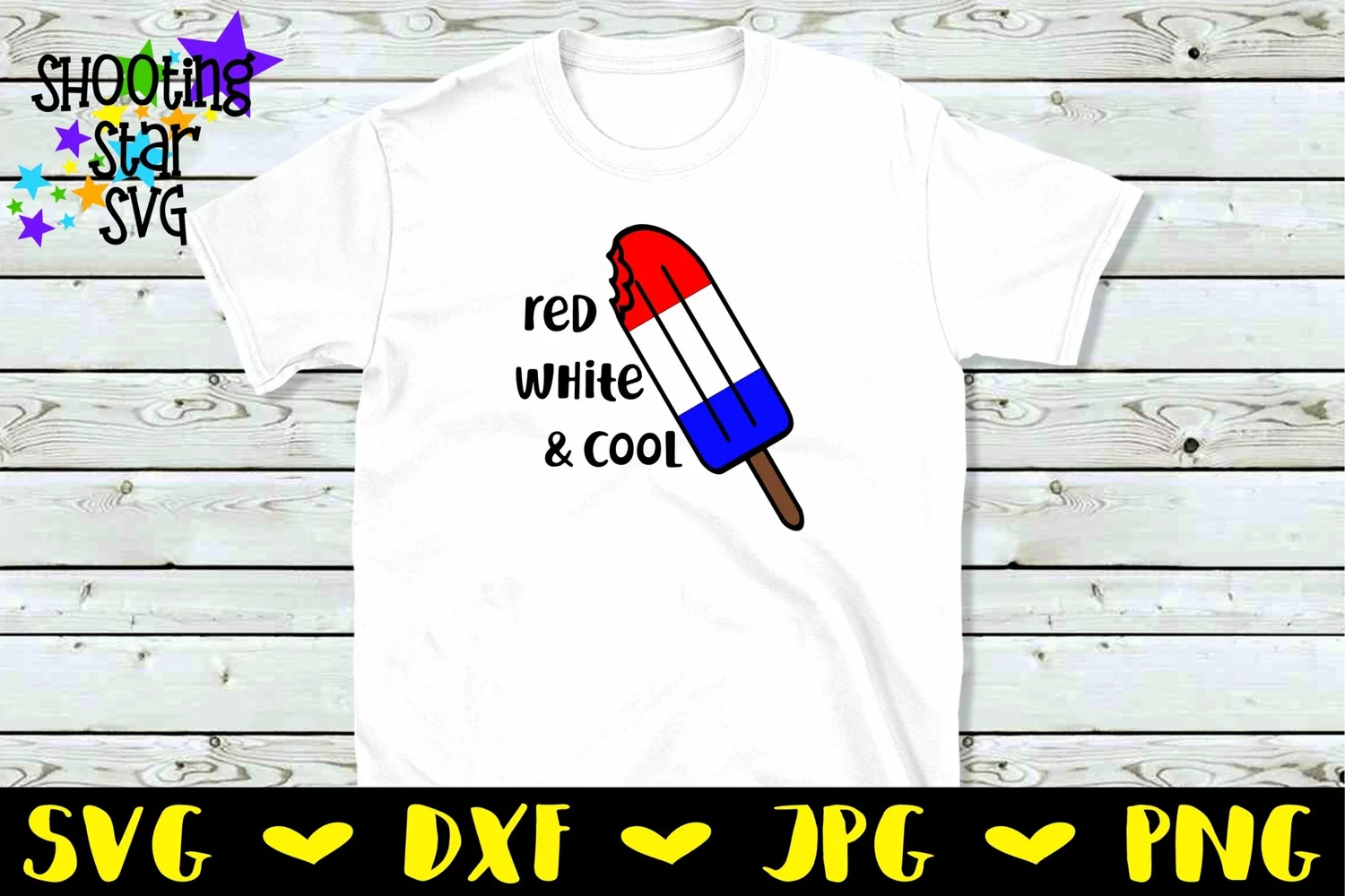 Red White and Cool Popsicle - Fourth of July SVG product image 1