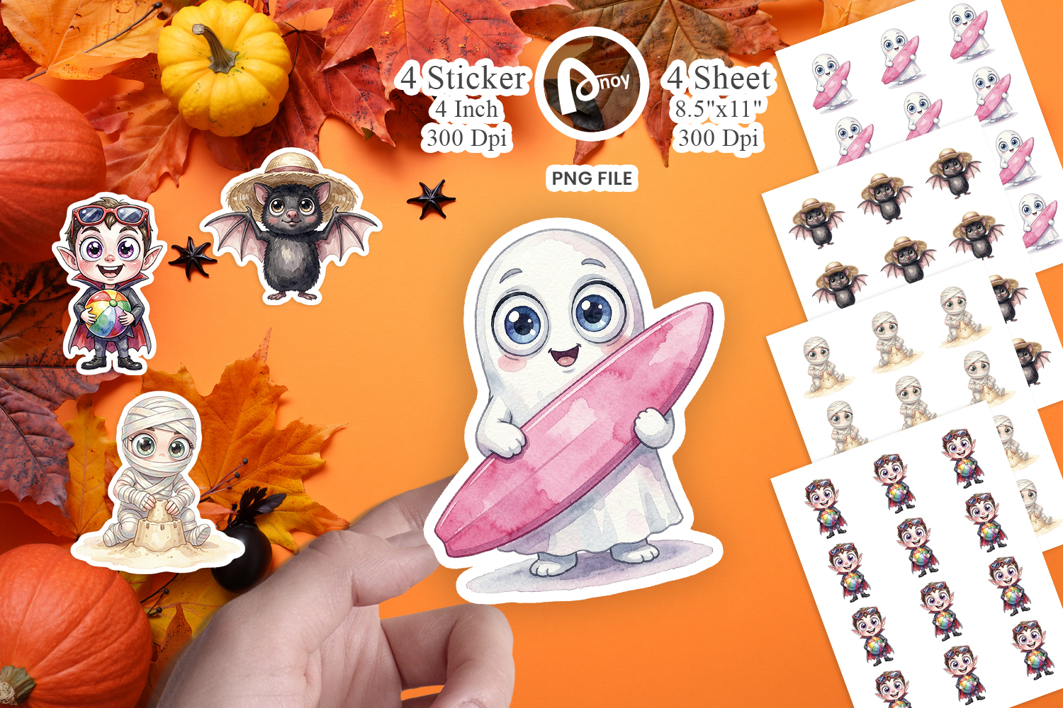 Beach Boo Bash Summerween Sticker product image 1