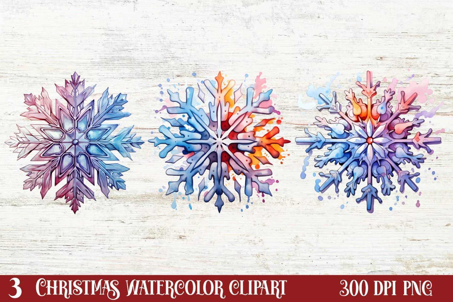 Beautiful Christmas Watercolor Clipart, Beautiful Christmas product image 1