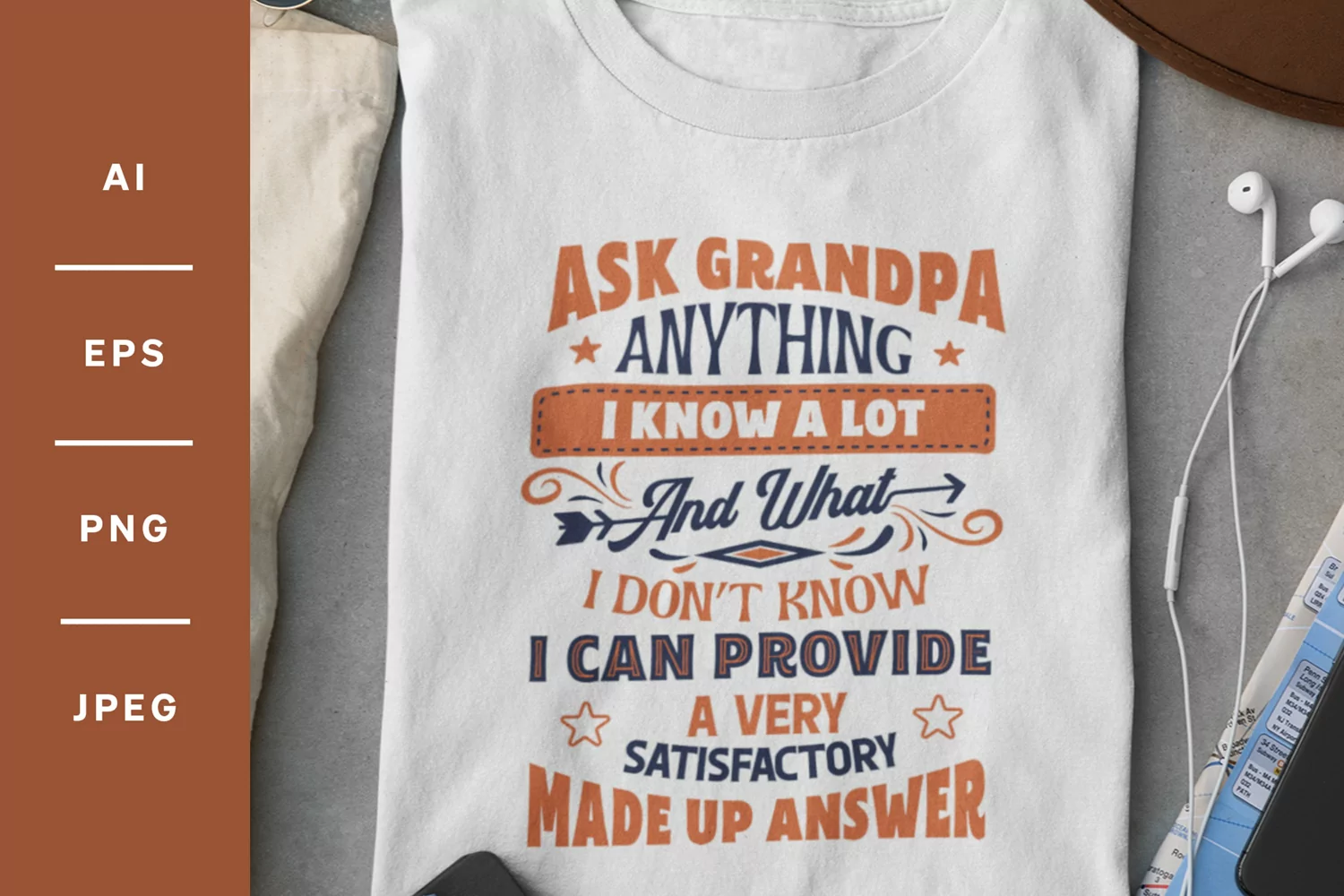 Best Grandpa with Funny Quotes Vintage Sublimation product image 1