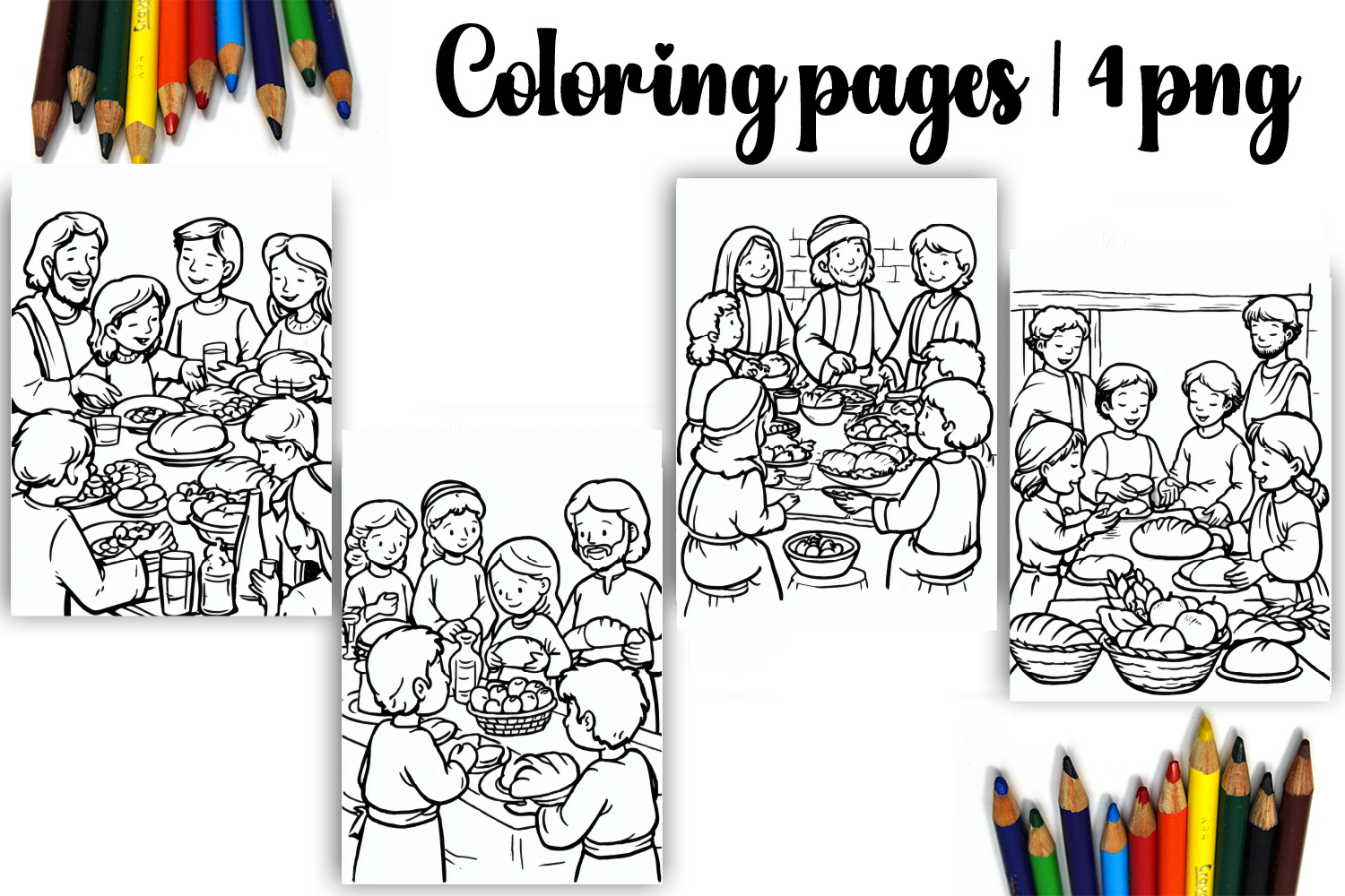 Bible Coloring Pages for Kids Easter Nativity Coloring Book product image 1